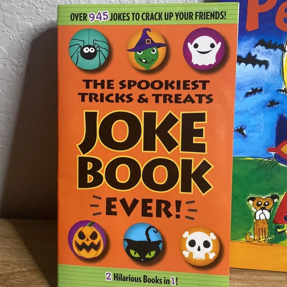 New kid’s children’s Halloween Holiday Book Bundle of 2 Pete the Cat & Joke Book